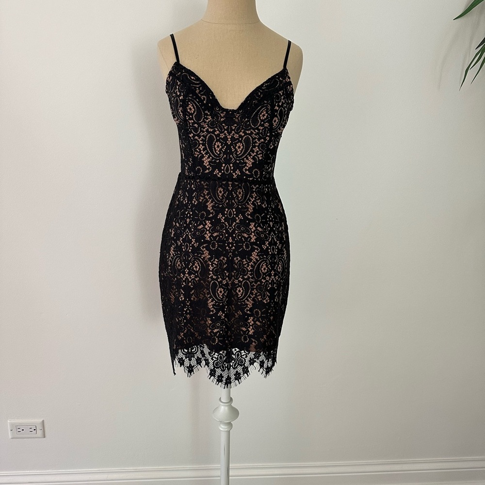 For Love & Lemons Black lace Vika dress. Size XS